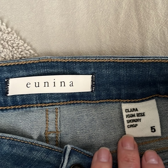 Eunina Clara High Rise Skinny Crop Jean-Size 5 - Picture 6 of 6